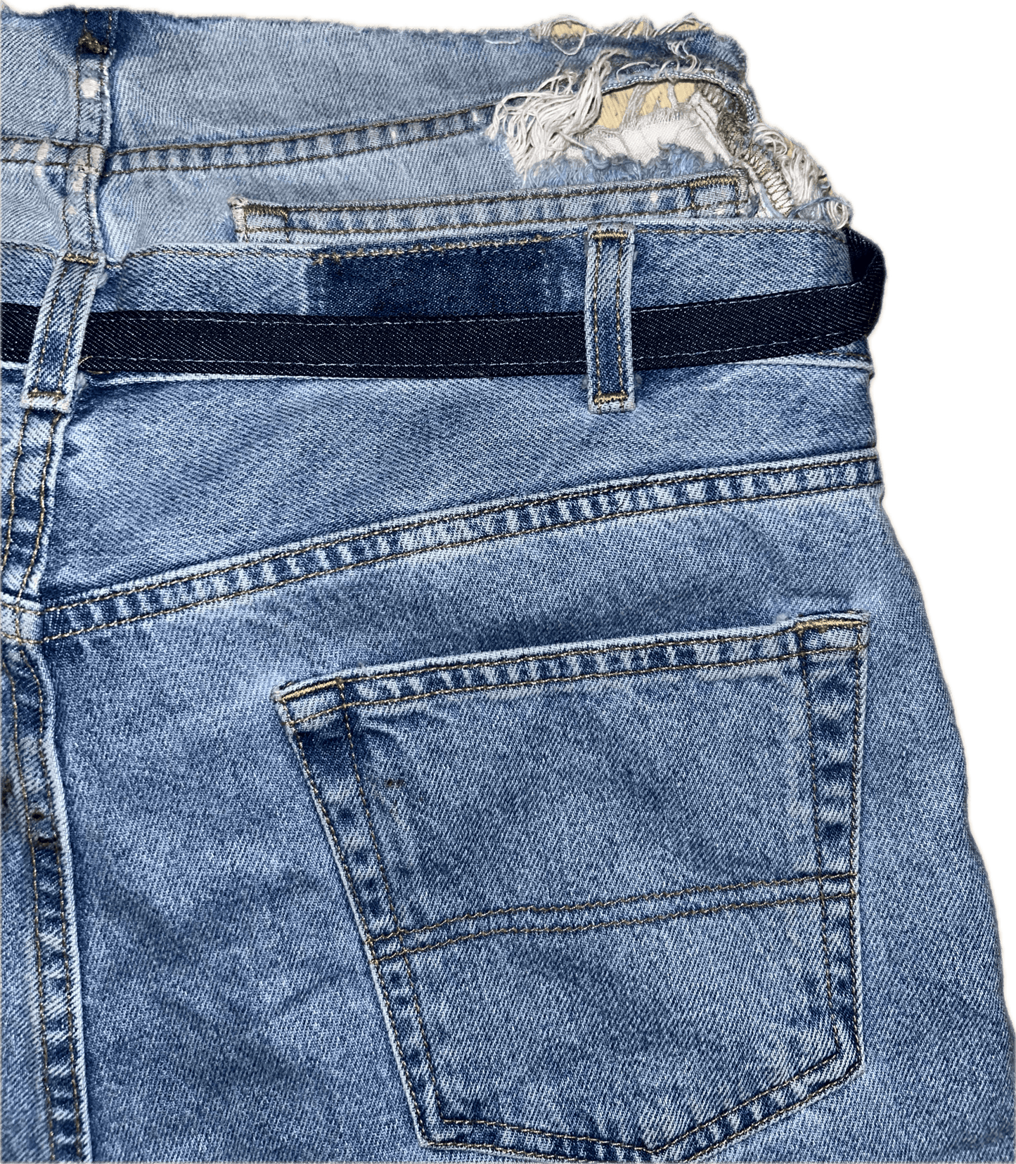 Waist Tie Double Denim