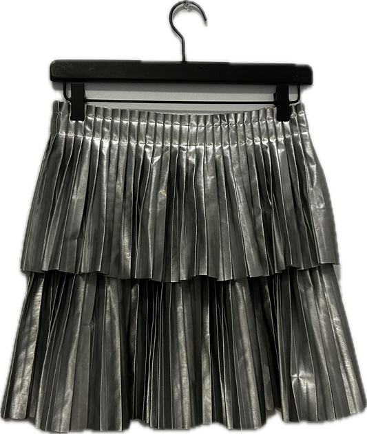 Silver Pleated Skirt